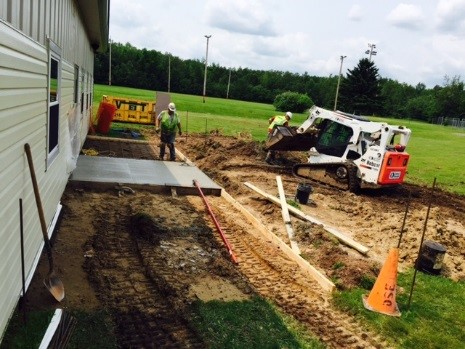 Boldt Construction pouring the new patio