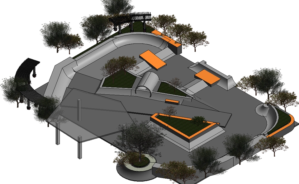 ILLUSTRATION PURPOSE ONLY FINAL SKATEPARK DESIGN COMING SUMMER OF 2015